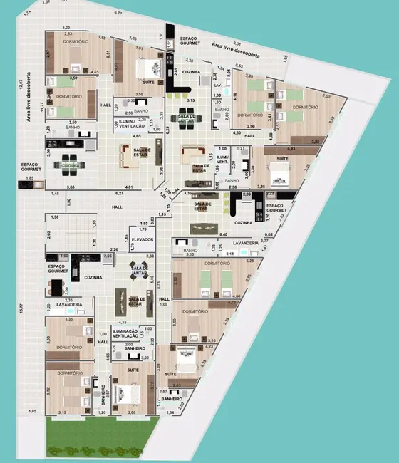 Apartamento com 3 quartos à venda, 90m2 em Parque Vivaldi Leite Ribeiro, Pocos De Caldas - MG - imagem 3 Foto 3 de Apartamento com 3 quartos à venda, 90m2 em Parque Vivaldi Leite Ribeiro, Pocos De Caldas - MG