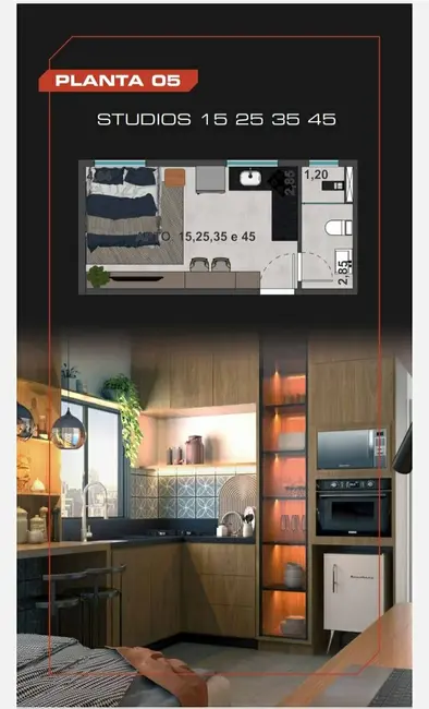 Apartamento com 1 quarto à venda, 21m2 em Pocos De Caldas - MG - imagem 8 Foto 8 de Apartamento com 1 quarto à venda, 21m2 em Pocos De Caldas - MG