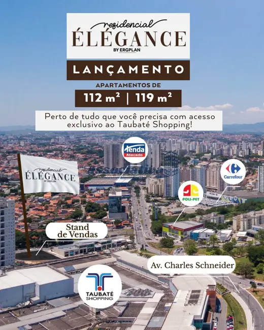 Foto 3 de Apartamento com 3 quartos à venda em Vila Costa, Taubate - SP