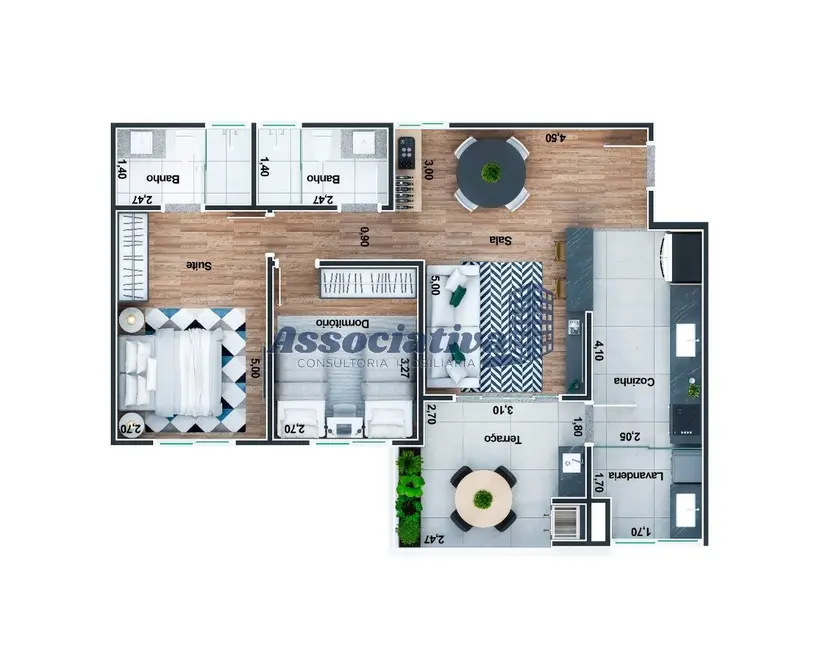 Foto 7 de Apartamento com 3 quartos à venda em Centro, Taubate - SP