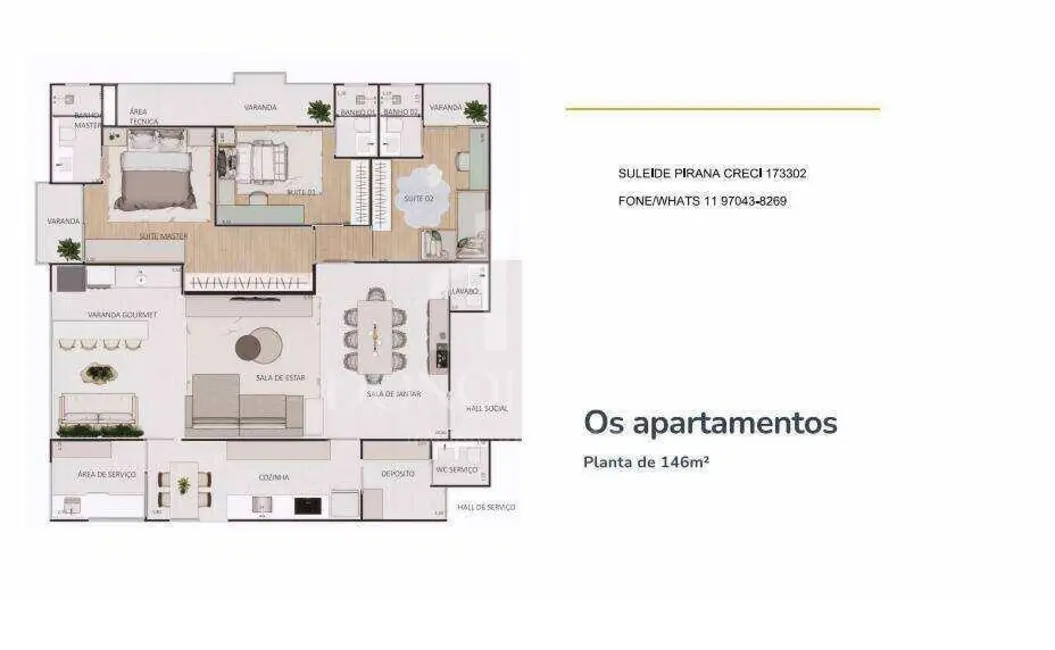 Foto 5 de Apartamento com 3 quartos à venda, 250m2 em Centro, Sao Bernardo Do Campo - SP