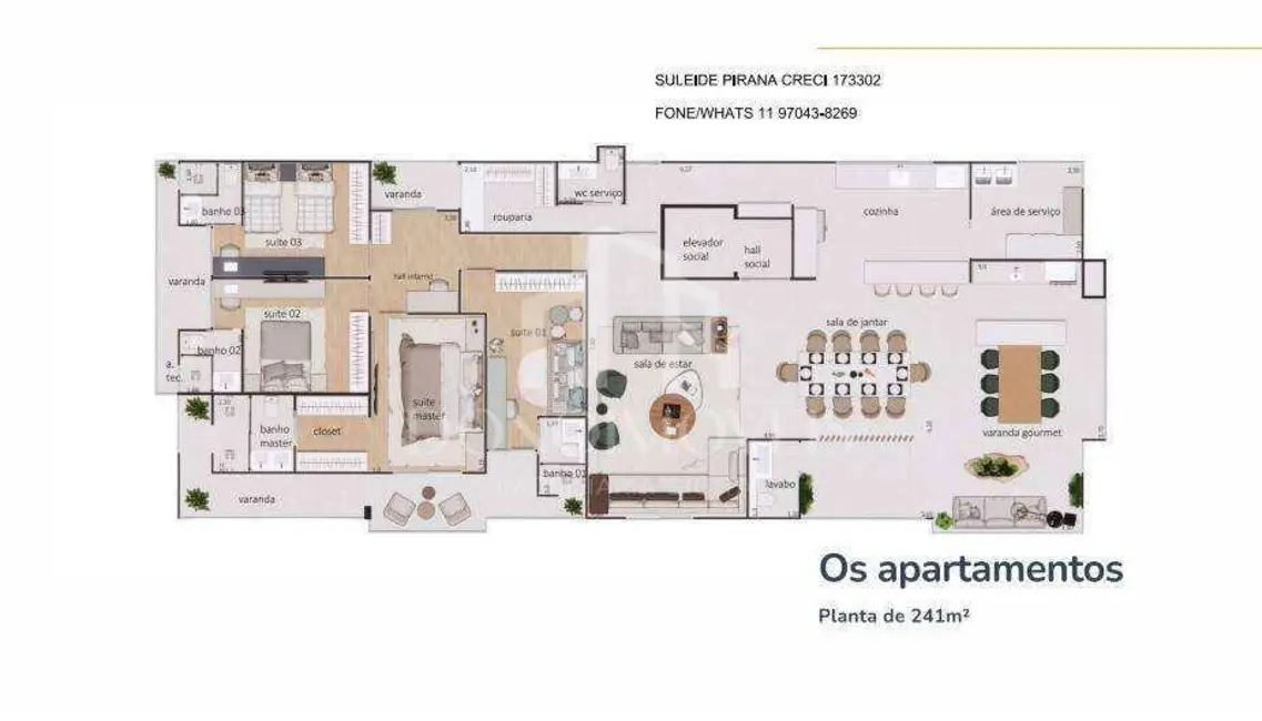 Foto 4 de Apartamento com 3 quartos à venda, 250m2 em Centro, Sao Bernardo Do Campo - SP