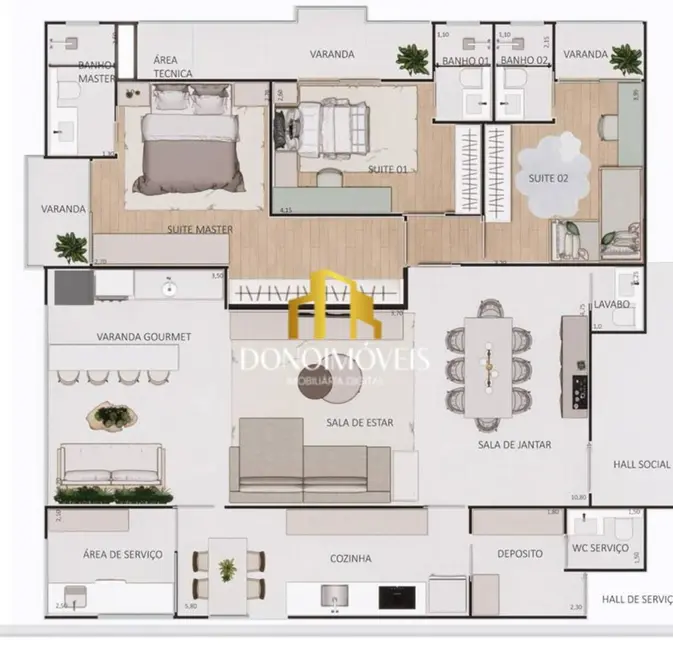 Foto 2 de Apartamento com 3 quartos à venda, 146m2 em Centro, Sao Bernardo Do Campo - SP