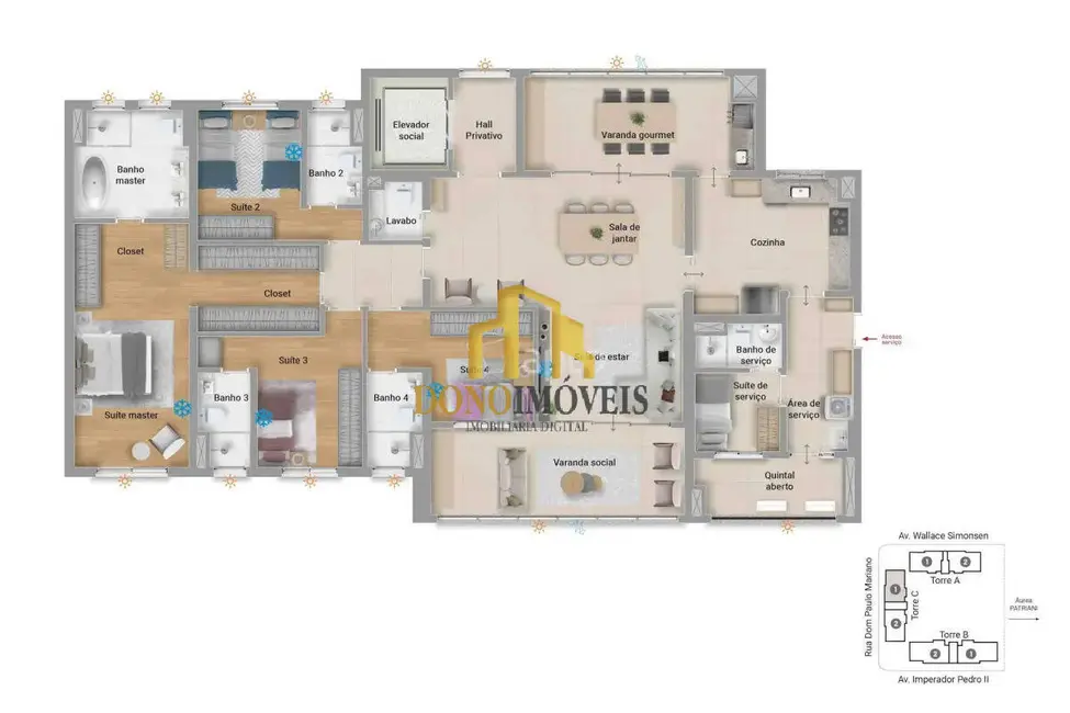 Apartamento com 4 quartos à venda, 203m2 em Nova Petrópolis, Sao Bernardo Do Campo - SP - imagem 1 Foto 1 de Apartamento com 4 quartos à venda, 203m2 em Nova Petrópolis, Sao Bernardo Do Campo - SP