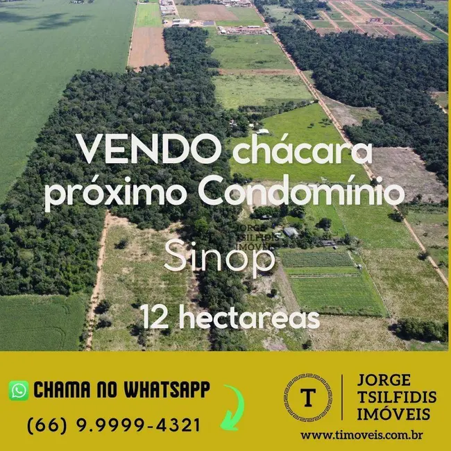 Foto 1 de Chácara com 2 quartos à venda, 120000m2 em Sinop - MT