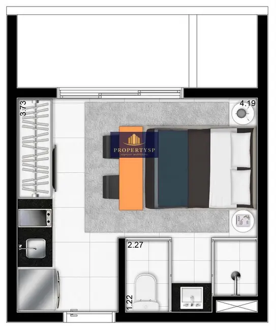 Apartamento com 1 quarto à venda, 26m2 em Vila Olímpia, São Paulo - SP - imagem 7 Foto 7 de Apartamento com 1 quarto à venda, 26m2 em Vila Olímpia, São Paulo - SP