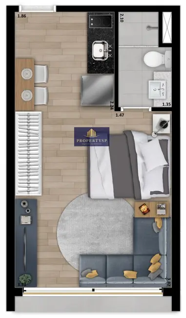 Foto 6 de Apartamento com 1 quarto à venda, 24m2 em Sumarezinho, São Paulo - SP