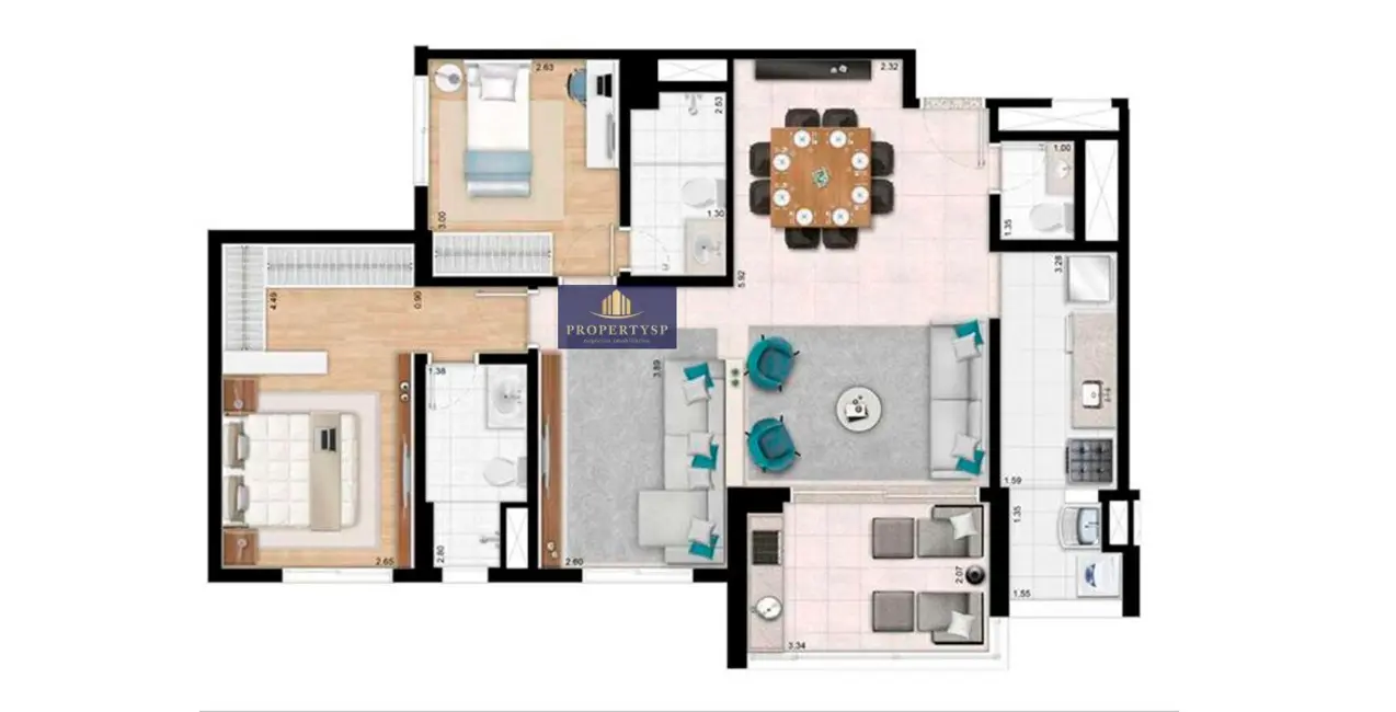 Foto 9 de Apartamento com 3 quartos à venda, 137m2 em Brooklin Paulista, São Paulo - SP