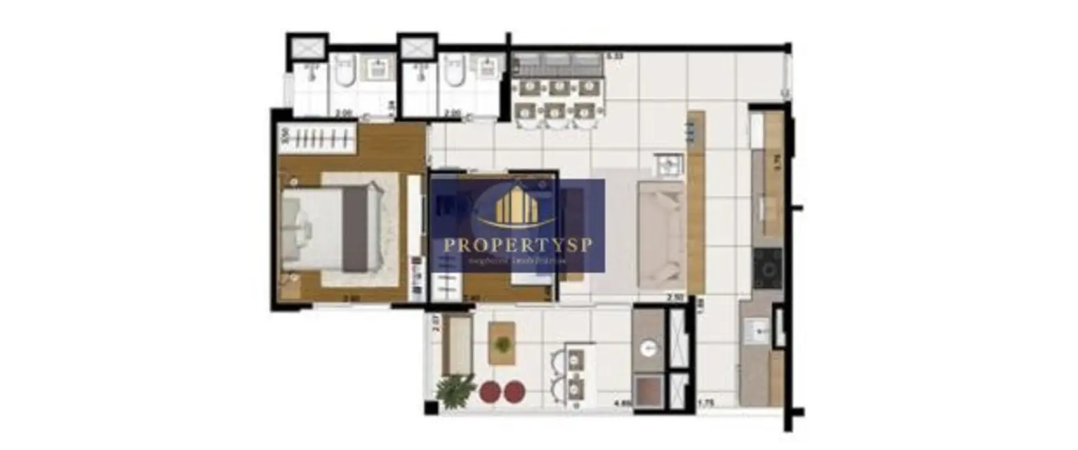 Foto 5 de Apartamento com 2 quartos à venda, 65m2 em Barra Funda, São Paulo - SP