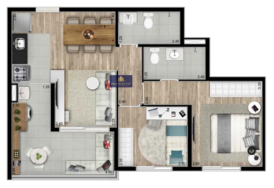 Foto 8 de Apartamento com 2 quartos à venda, 59m2 em Pinheiros, São Paulo - SP