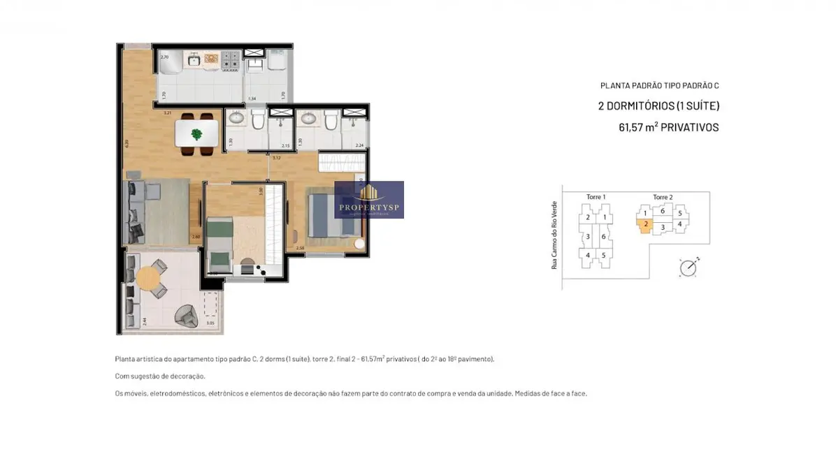 Foto 7 de Apartamento com 2 quartos à venda, 61m2 em Jardim Caravelas, São Paulo - SP