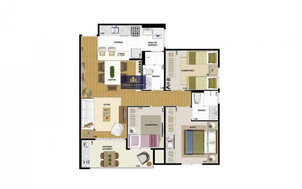 Apartamento com 3 quartos à venda, 70m2 em Vila Suzana, São Paulo - SP - imagem 6 Foto 6 de Apartamento com 3 quartos à venda, 70m2 em Vila Suzana, São Paulo - SP