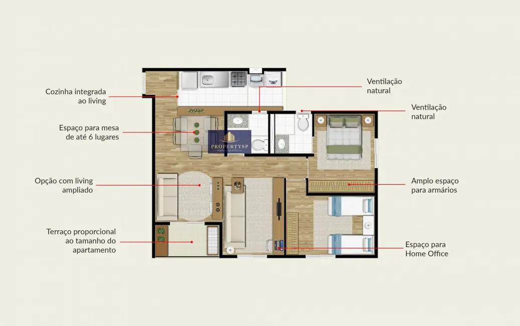 Foto 7 de Apartamento com 3 quartos à venda, 67m2 em Jardim Monte Kemel, São Paulo - SP
