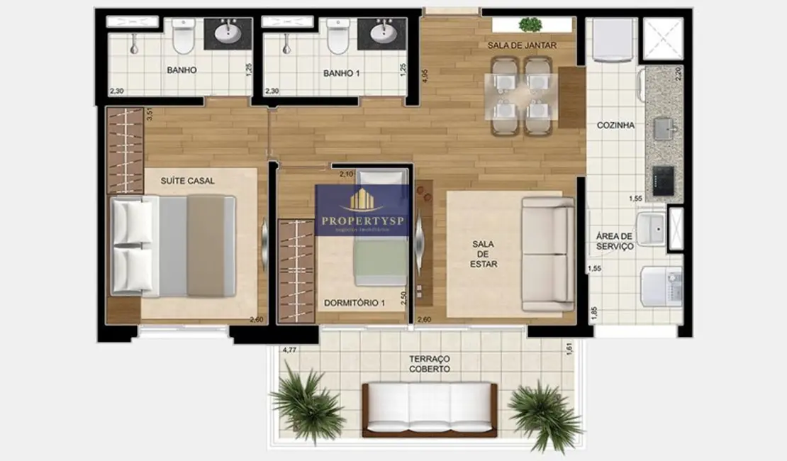 Foto 8 de Apartamento com 2 quartos à venda, 59m2 em Campo Belo, São Paulo - SP