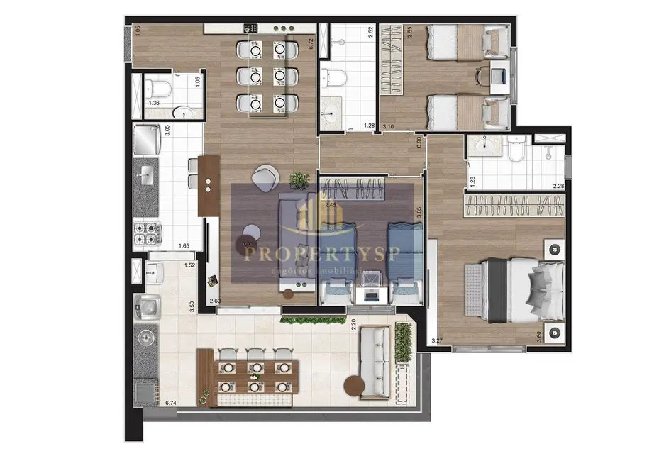 Apartamento com 3 quartos à venda, 91m2 em Alto da Lapa, São Paulo - SP - imagem 3 Foto 3 de Apartamento com 3 quartos à venda, 91m2 em Alto da Lapa, São Paulo - SP