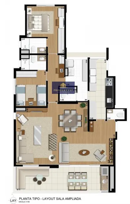 Apartamento com 3 quartos à venda, 126m2 em Perdizes, São Paulo - SP - imagem 9 Foto 9 de Apartamento com 3 quartos à venda, 126m2 em Perdizes, São Paulo - SP