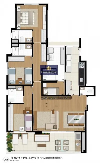 Apartamento com 3 quartos à venda, 126m2 em Perdizes, São Paulo - SP - imagem 8 Foto 8 de Apartamento com 3 quartos à venda, 126m2 em Perdizes, São Paulo - SP