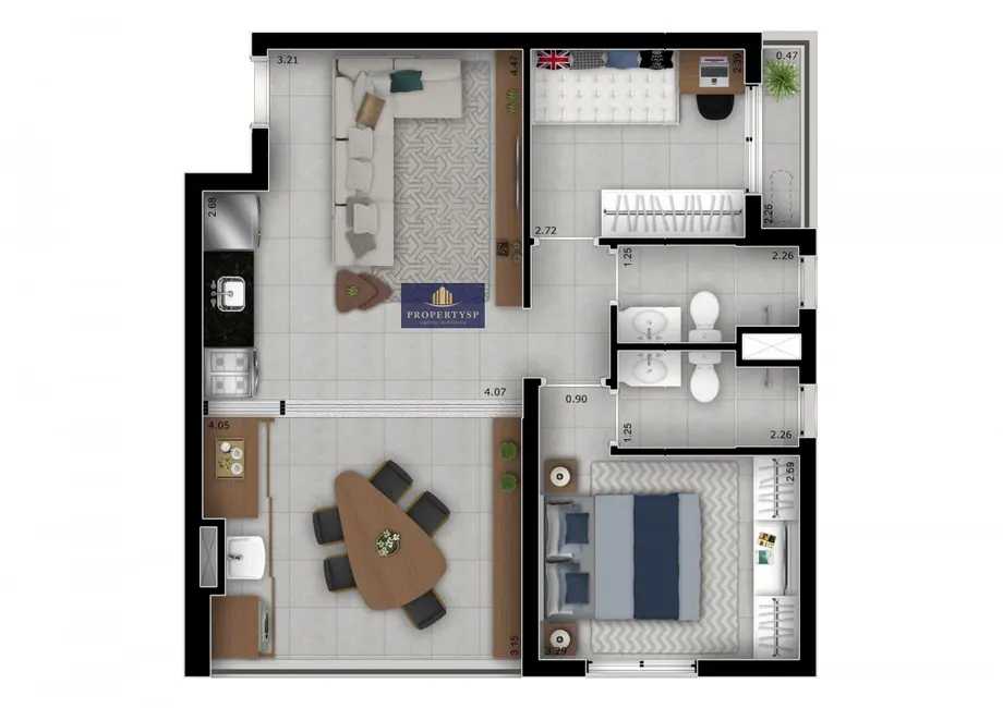 Apartamento com 2 quartos à venda, 63m2 em Perdizes, São Paulo - SP - imagem 3 Foto 3 de Apartamento com 2 quartos à venda, 63m2 em Perdizes, São Paulo - SP