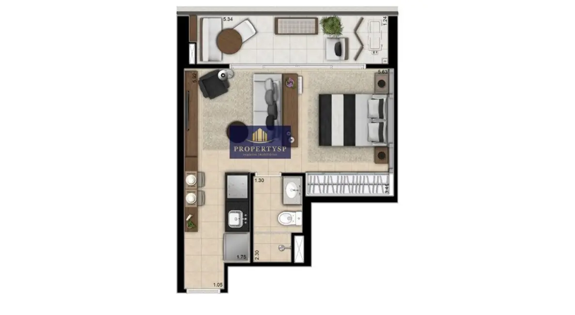 Foto 6 de Apartamento com 1 quarto à venda, 36m2 em Campo Belo, São Paulo - SP