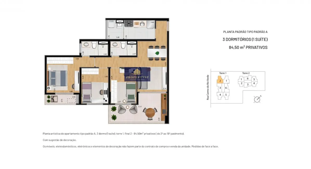 Foto 7 de Apartamento com 3 quartos à venda, 84m2 em Jardim Caravelas, São Paulo - SP