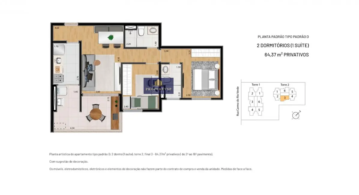 Foto 7 de Apartamento com 2 quartos à venda, 64m2 em Jardim Caravelas, São Paulo - SP