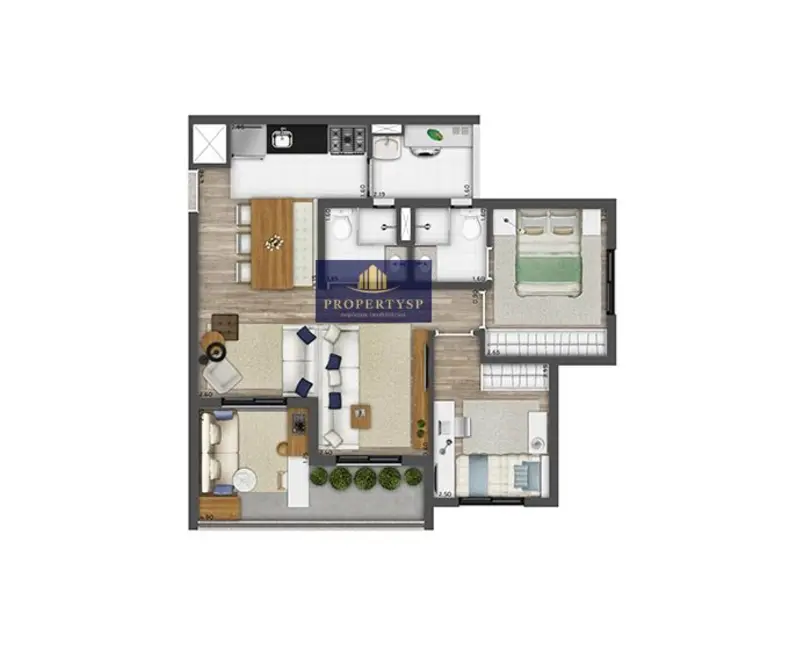 Foto 5 de Apartamento com 3 quartos à venda, 69m2 em Pinheiros, São Paulo - SP