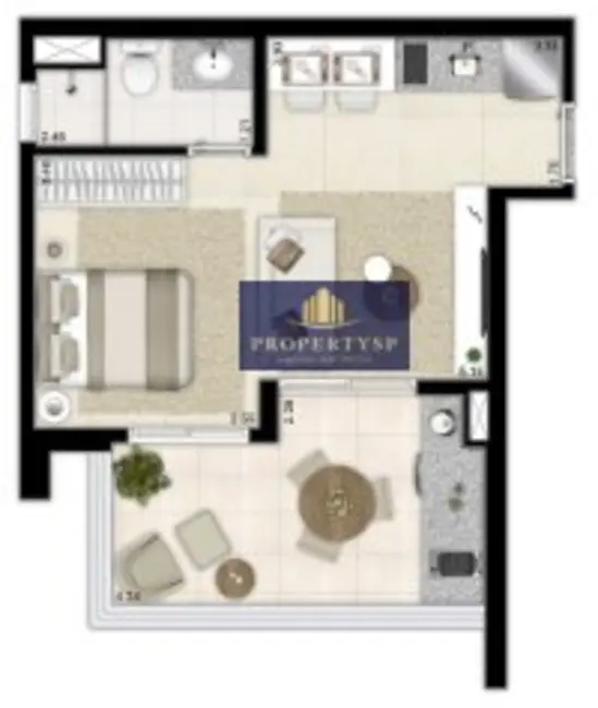 Apartamento com 1 quarto à venda, 36m2 em Barra Funda, São Paulo - SP - imagem 8 Foto 8 de Apartamento com 1 quarto à venda, 36m2 em Barra Funda, São Paulo - SP