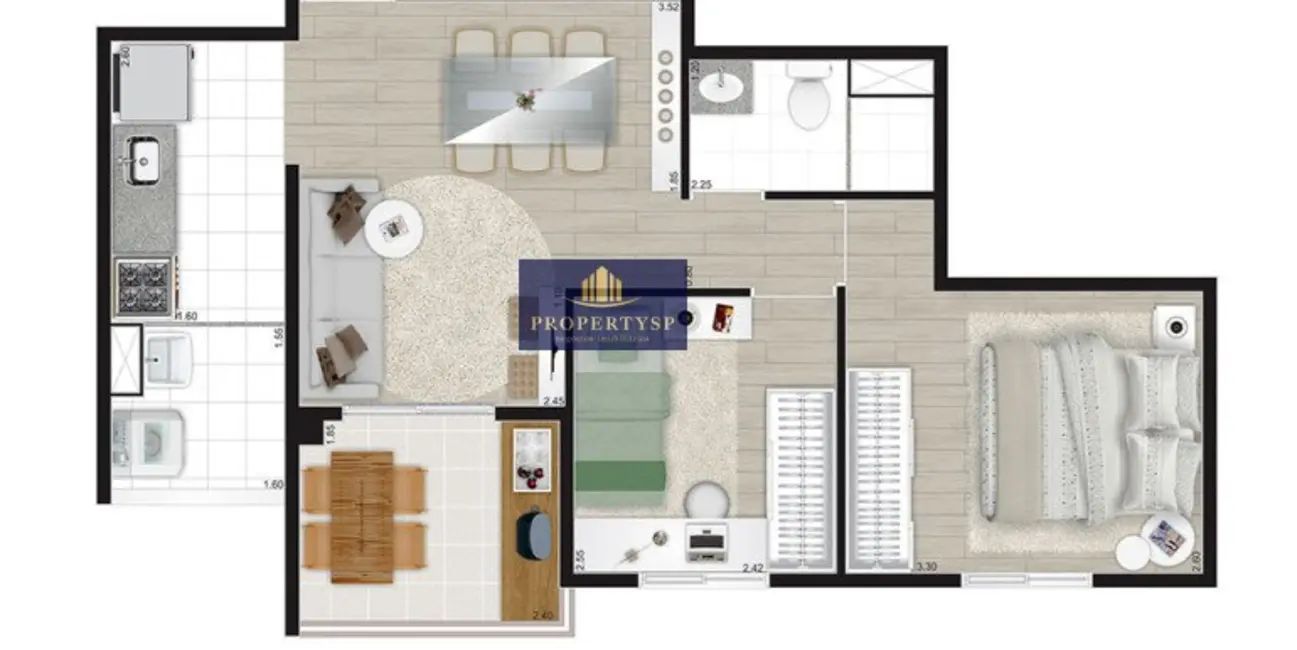 Apartamento com 2 quartos à venda, 48m2 em Barra Funda, São Paulo - SP - imagem 4 Foto 4 de Apartamento com 2 quartos à venda, 48m2 em Barra Funda, São Paulo - SP