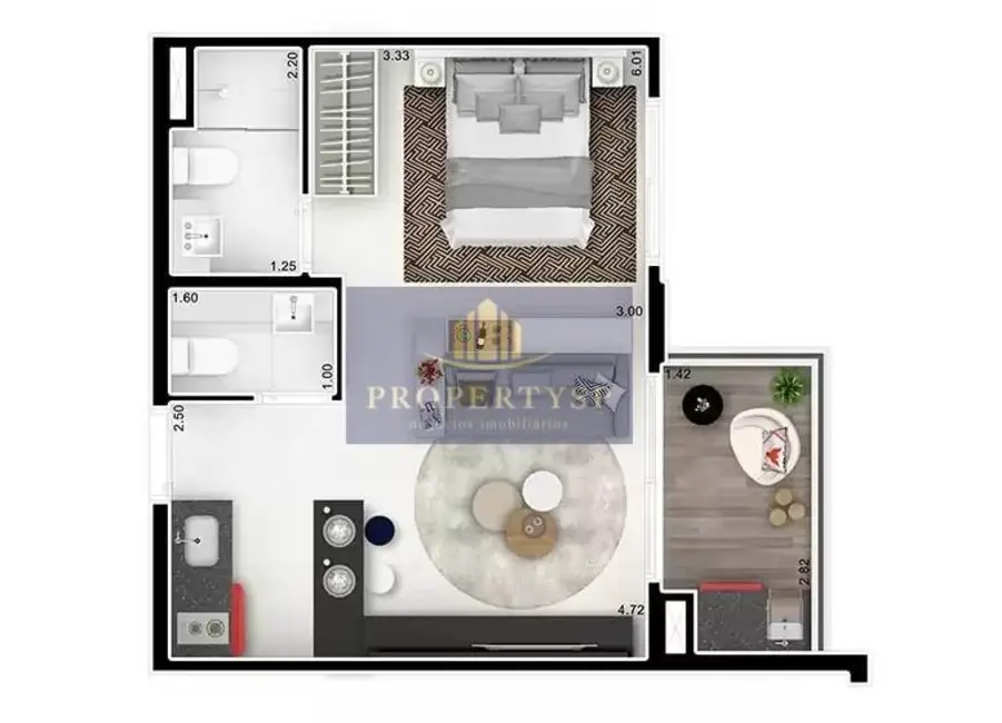 Apartamento com 1 quarto à venda, 36m2 em Cidade Monções, São Paulo - SP - imagem 5 Foto 5 de Apartamento com 1 quarto à venda, 36m2 em Cidade Monções, São Paulo - SP