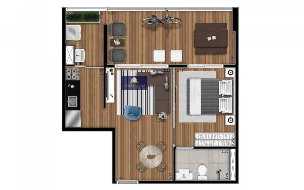 Apartamento com 1 quarto à venda, 84m2 em Campo Belo, São Paulo - SP - imagem 5 Foto 5 de Apartamento com 1 quarto à venda, 84m2 em Campo Belo, São Paulo - SP