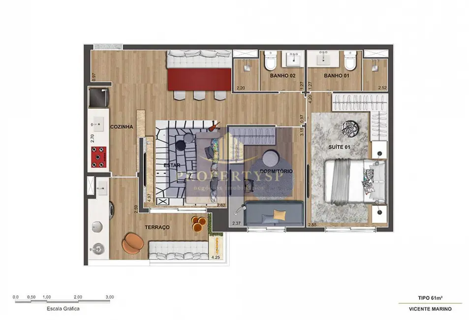 Foto 3 de Apartamento com 2 quartos à venda, 62m2 em Barra Funda, São Paulo - SP