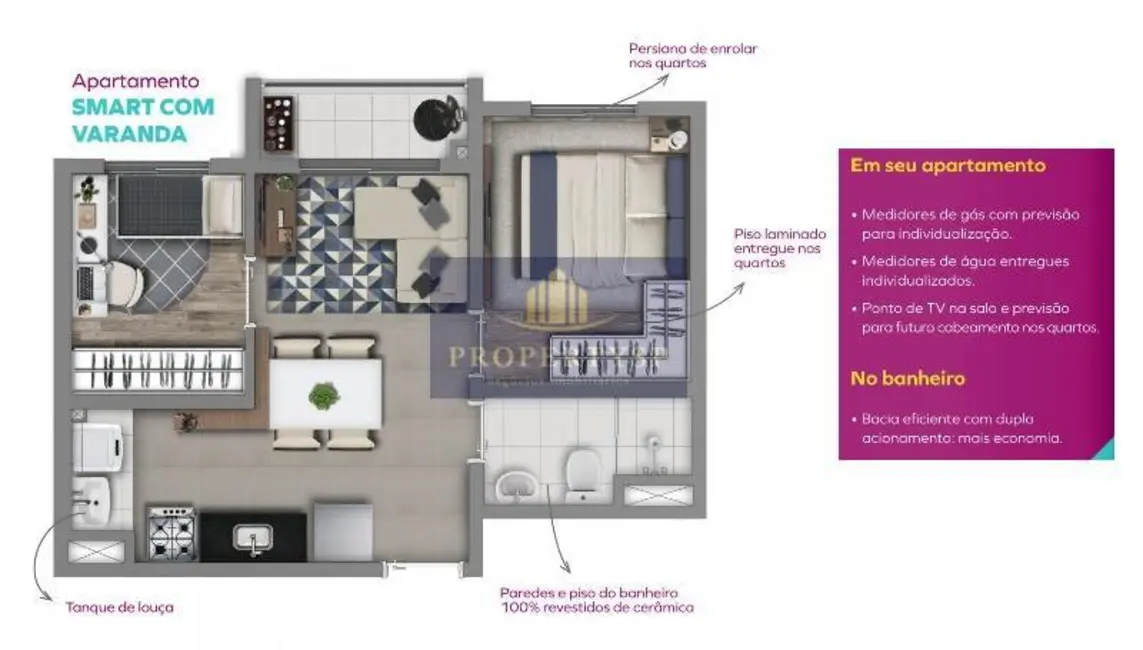 Foto 2 de Apartamento com 2 quartos à venda, 33m2 em Lapa, São Paulo - SP