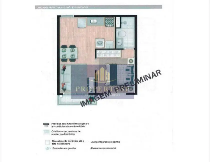 Foto 5 de Apartamento com 2 quartos à venda, 39m2 em Vila Sônia, São Paulo - SP