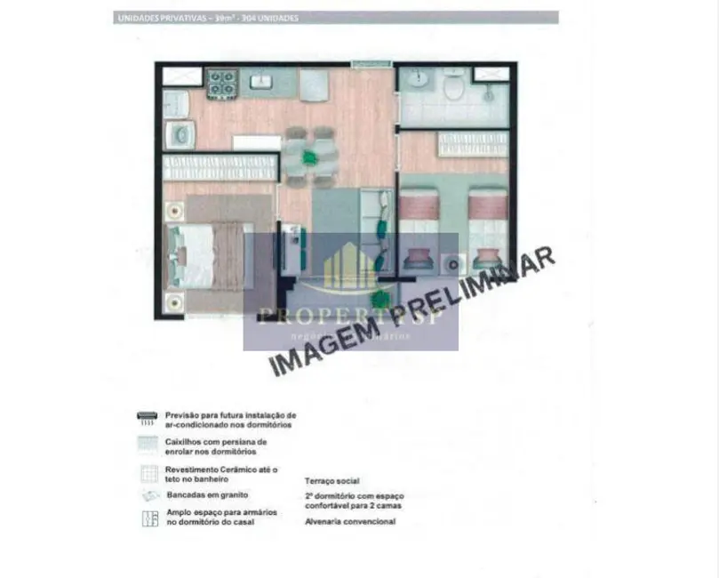 Apartamento com 1 quarto à venda, 31m2 em Vila Sônia, São Paulo - SP - imagem 4 Foto 4 de Apartamento com 1 quarto à venda, 31m2 em Vila Sônia, São Paulo - SP