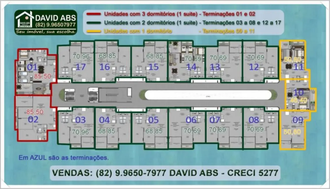 Apartamento com 1 quarto à venda, 46m2 em Marechal Deodoro - AL - imagem 2 Foto 2 de Apartamento com 1 quarto à venda, 46m2 em Marechal Deodoro - AL
