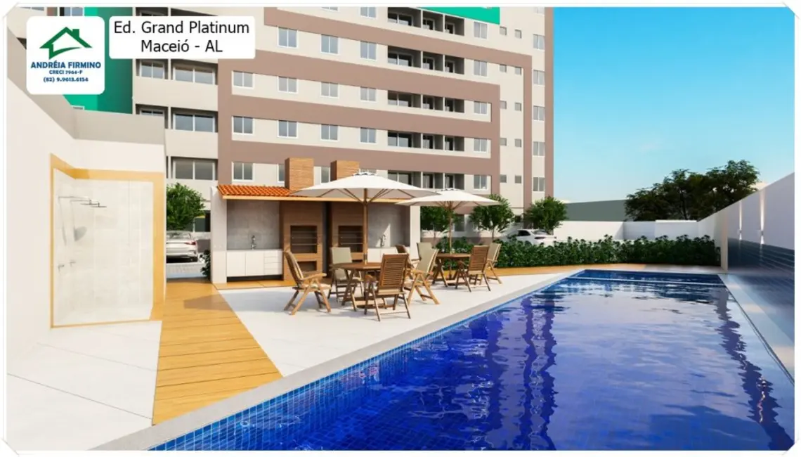 Foto 5 de Apartamento com 2 quartos à venda, 54m2 em Cidade Universitária, Maceio - AL