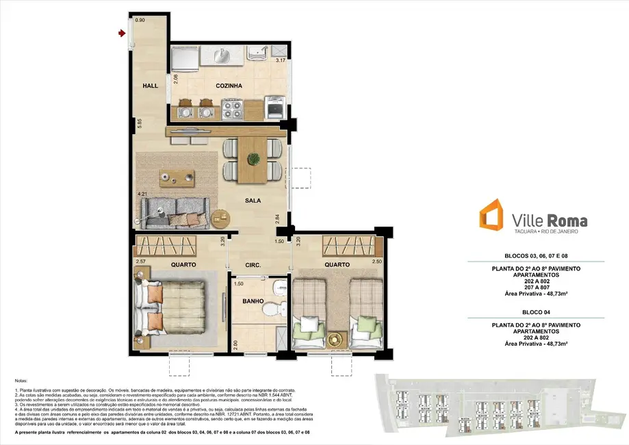 Foto 3 de Apartamento com 2 quartos à venda, 48m2 em Jacarepaguá, Rio De Janeiro - RJ