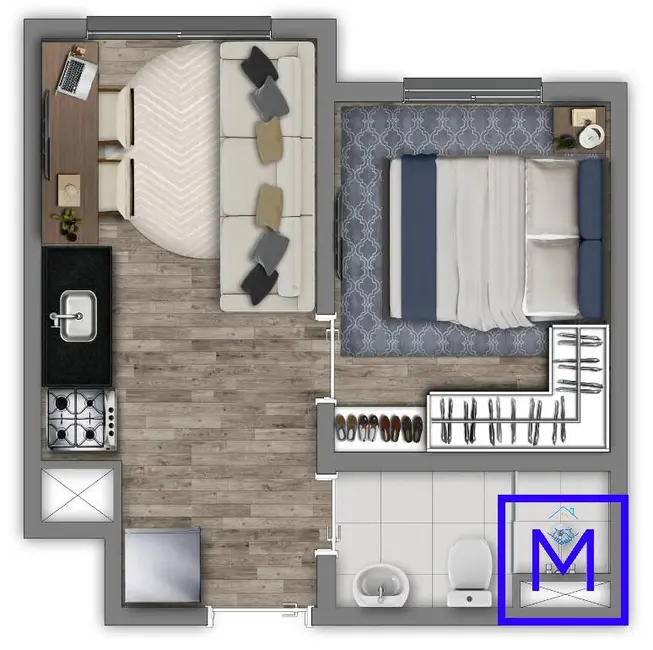 Apartamento com 2 quartos à venda e para alugar, 34m2 em Jardim América da Penha, São Paulo - SP - imagem 9 Foto 9 de Apartamento com 2 quartos à venda e para alugar, 34m2 em Jardim América da Penha, São Paulo - SP