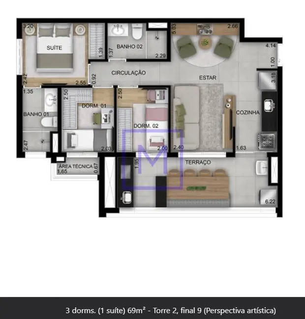 Foto 7 de Apartamento com 2 quartos à venda, 48m2 em Vila Guilhermina, São Paulo - SP