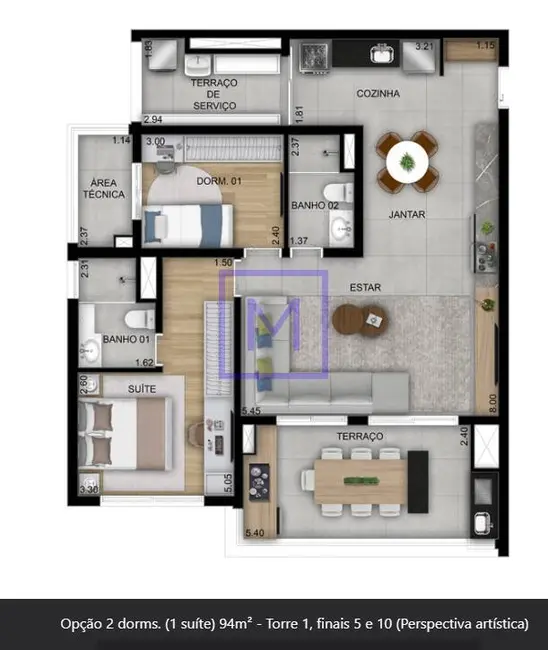 Foto 5 de Apartamento com 2 quartos à venda, 48m2 em Vila Guilhermina, São Paulo - SP