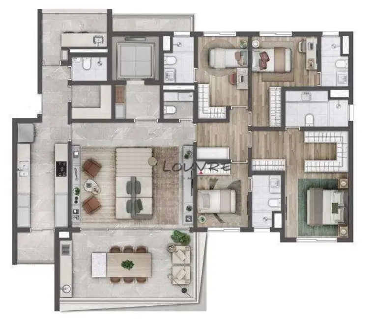 Apartamento com 4 quartos à venda, 189m2 em Vila Uberabinha, São Paulo - SP - imagem 8 Foto 8 de Apartamento com 4 quartos à venda, 189m2 em Vila Uberabinha, São Paulo - SP