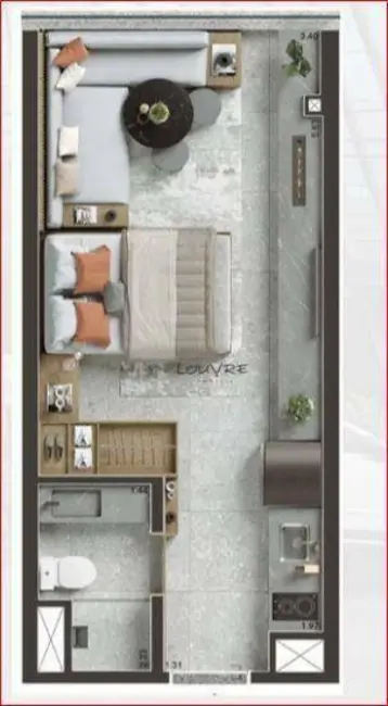 Kitnet com 1 quarto para alugar, 25m2 em Vila Olímpia, São Paulo - SP - imagem 5 Foto 5 de Kitnet com 1 quarto para alugar, 25m2 em Vila Olímpia, São Paulo - SP