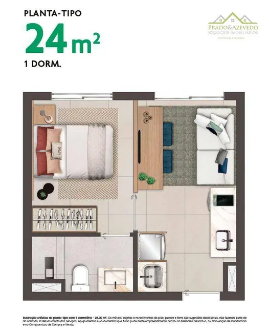 Foto 7 de Apartamento com 1 quarto à venda, 24m2 em Pinheiros, São Paulo - SP