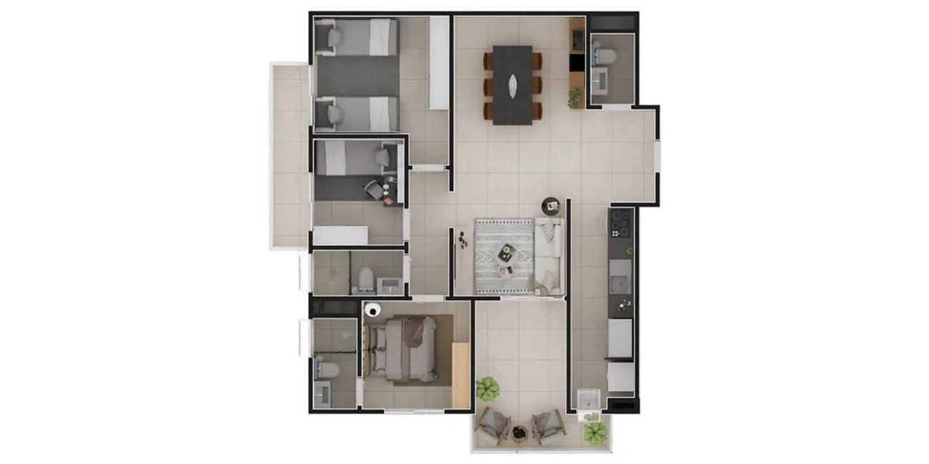 Apartamento com 2 quartos à venda, 80m2 em Itanhaem - SP - imagem 4 Foto 4 de Apartamento com 2 quartos à venda, 80m2 em Itanhaem - SP
