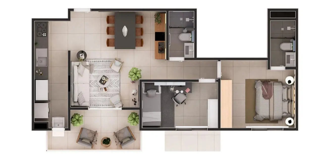 Apartamento com 2 quartos à venda, 80m2 em Itanhaem - SP - imagem 3 Foto 3 de Apartamento com 2 quartos à venda, 80m2 em Itanhaem - SP