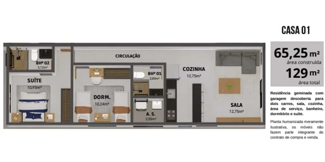 Foto 3 de Casa com 1 quarto à venda, 65m2 em Itanhaem - SP