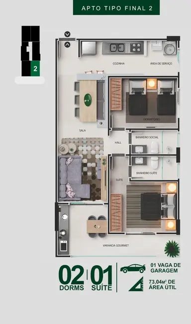 Apartamento com 2 quartos à venda, 73m2 em Centro, Itanhaem - SP - imagem 6 Foto 6 de Apartamento com 2 quartos à venda, 73m2 em Centro, Itanhaem - SP