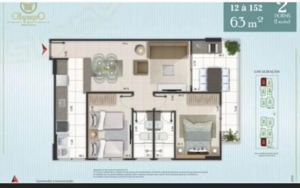 Apartamento com 2 quartos à venda, 59m2 em Praia Grande - SP - imagem 8 Foto 8 de Apartamento com 2 quartos à venda, 59m2 em Praia Grande - SP