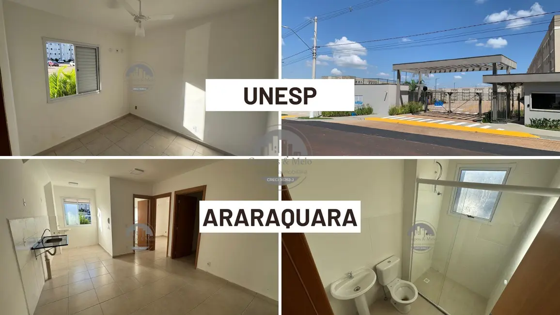 Foto 1 de Apartamento com 2 quartos para alugar, 43m2 em Campos Ville, Araraquara - SP
