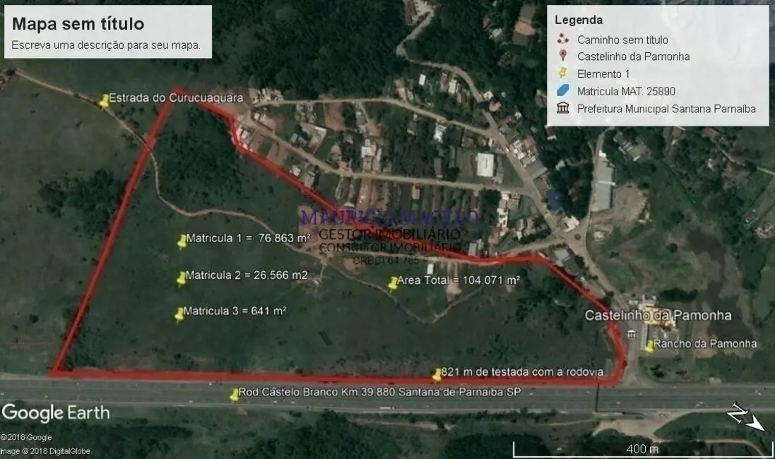 Foto 1 de Terreno / Lote à venda, 104000m2 em Recanto Maravilha III, Santana De Parnaiba - SP
